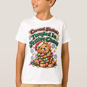 Camiseta Luces divertidas de perro de Navidad Sarcasmo de i