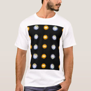 Camiseta Luces LED, cerrar fondo abstracto.