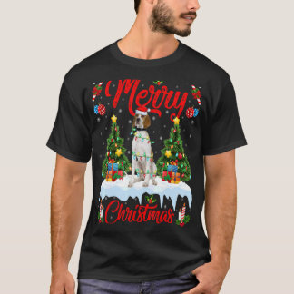Camiseta Luces Navidad del árbol de navidad Santa Inglés de