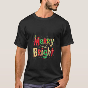 Camiseta Luces navideñas brillantes y dulces mujeres