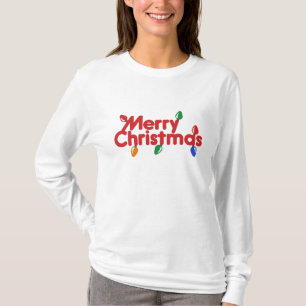 Camiseta Luces navideñas de Feliz
