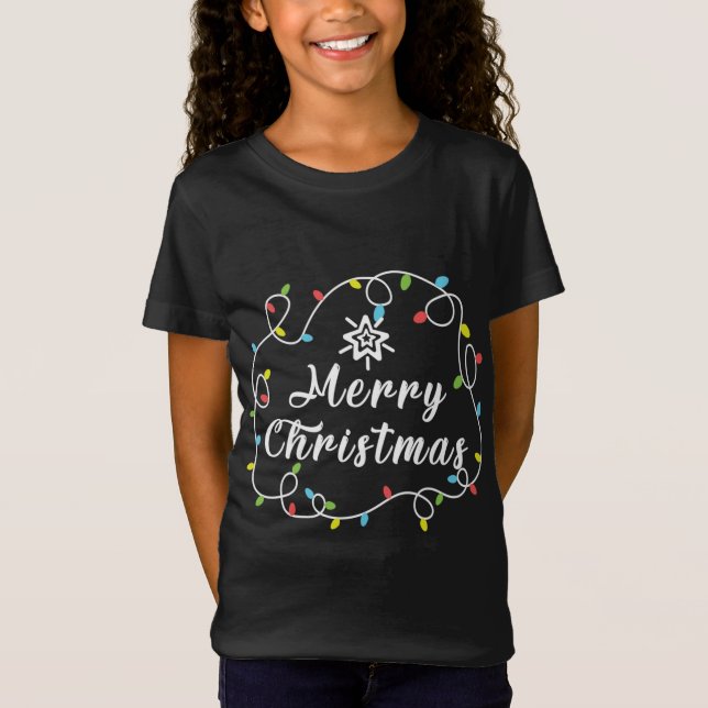 Camiseta Luces navideñas de Feliz (Anverso)