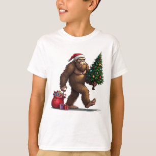Camiseta Luces navideñas de Santa Bigfoot
