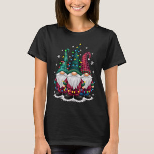 Camiseta Luces Navideñas de Tres Gnomos Xmas Vacaciones
