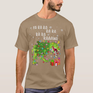 Camiseta Luces navideñas Fa ra ra ra raaawr T Re Dinosaur C