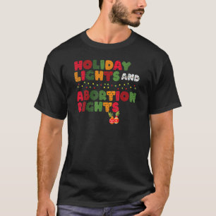 Camiseta Luces Navideñas Retro y Derechos de Aborto Pro Ele