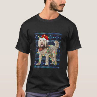Camiseta Luces navideñas sudorosas para el agua Perro C por