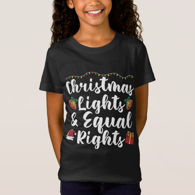 Camiseta Luces y derechos iguales para los navidades (Anverso)