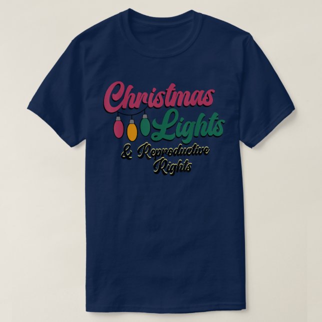 Camiseta Luces y luces reproductivas de los navidades (Diseño del anverso)