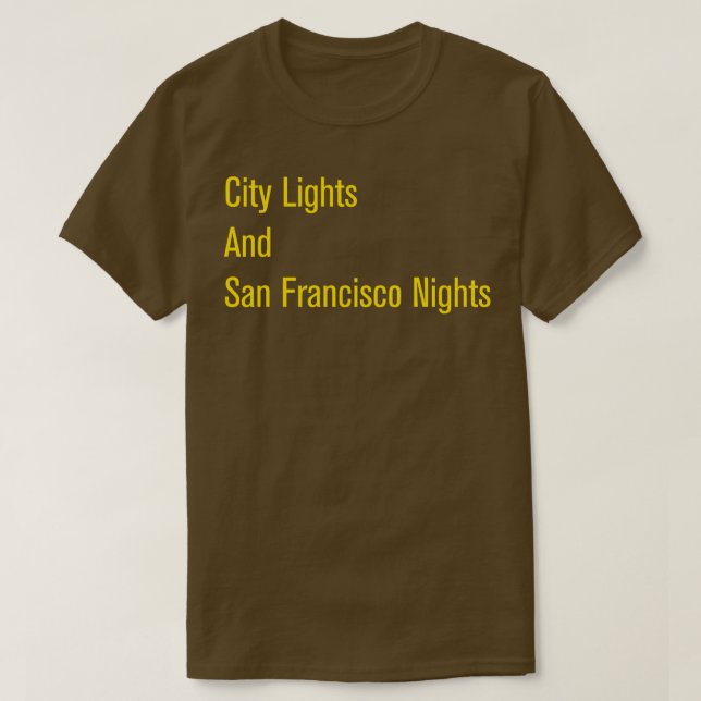 Camiseta Luces y Noches de San Francisco Black (Diseño del anverso)