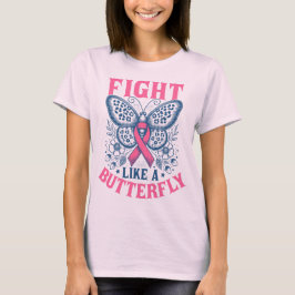 Camiseta Lucha Como Conciencia Sobre El Cáncer De Mama Con 