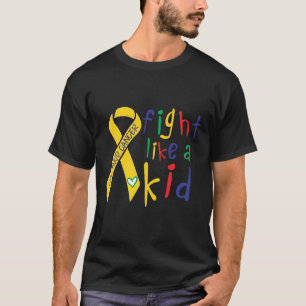 Camiseta Lucha Como un Niño Cinta Dorada Conciencia del Cán