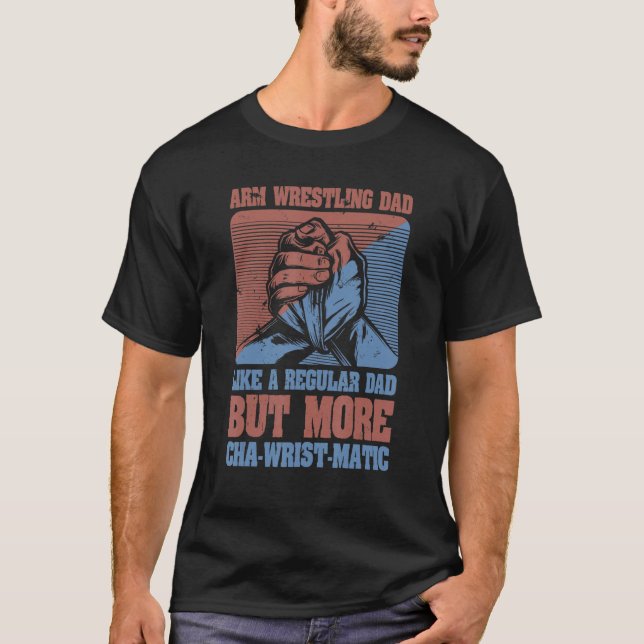 Camiseta Lucha contra el brazo masculino papá padre luchado (Anverso)