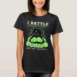 Camiseta Lucha Contra El Cáncer De Conducto Biliar Gato Div