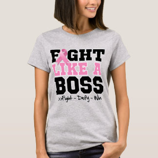 Camiseta Lucha contra el cáncer de mama como un jefe