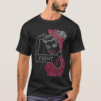 Camiseta Lucha contra el cáncer de mama Diamante de imitaci