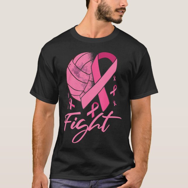 Camiseta Lucha contra el cáncer de mama Voleibol Cinta rosa (Anverso)