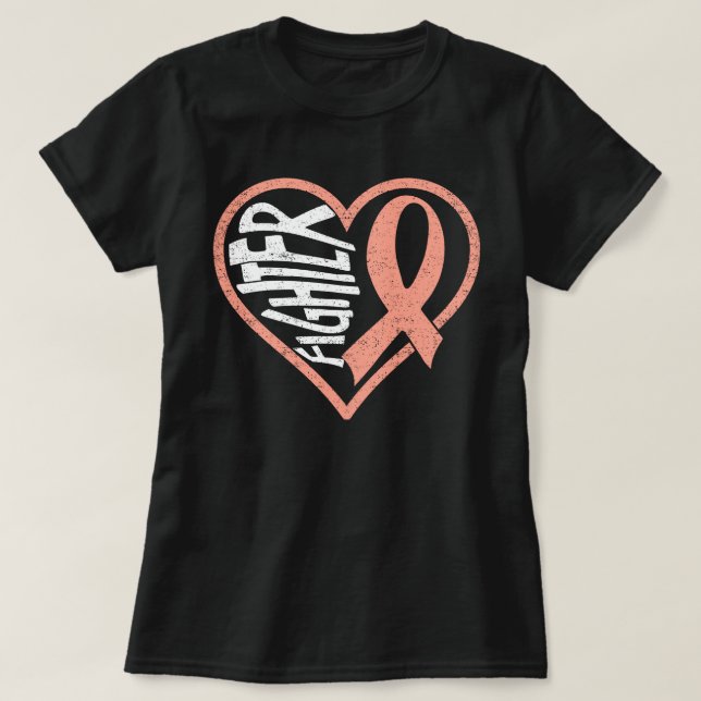 Camiseta Lucha contra el cáncer endometrial con cáncer de ú (Diseño del anverso)
