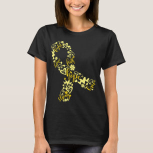 Camiseta lucha contra el cáncer infantil de la cinta amaril
