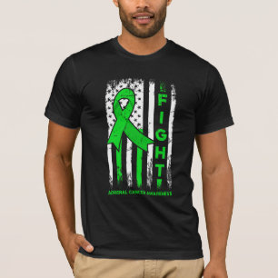 Camiseta Lucha contra el cáncer suprarrenal en el diseño de