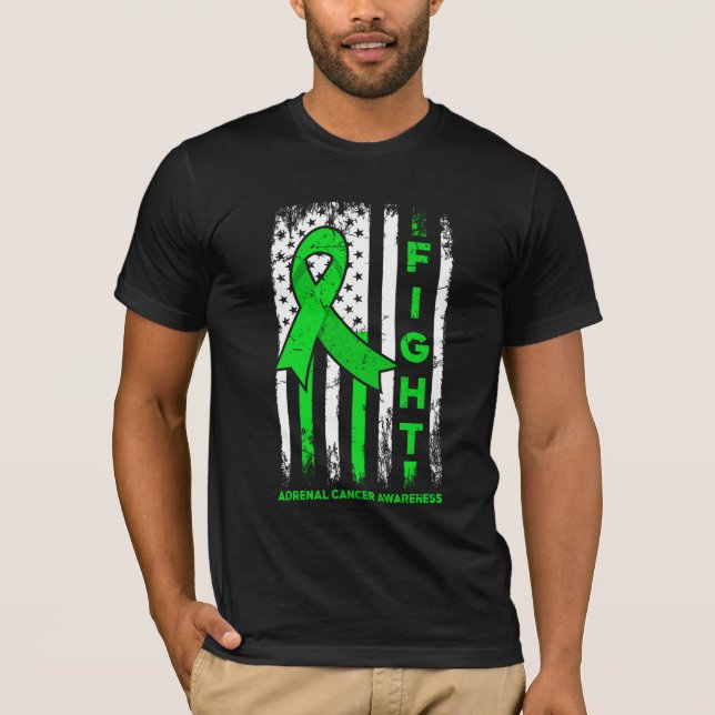 Camiseta Lucha contra el cáncer suprarrenal en el diseño de (Anverso)