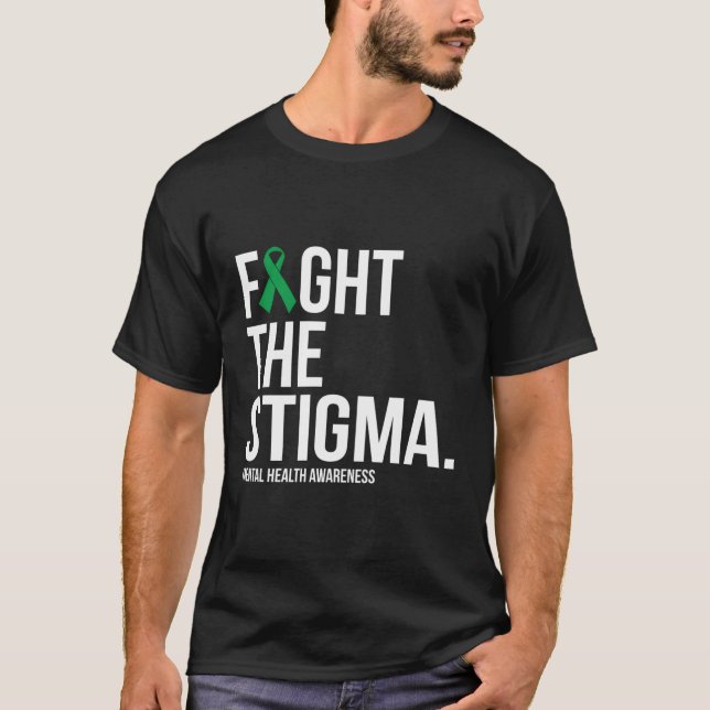 Camiseta Lucha contra el estigma de la cinta verde como la  (Anverso)