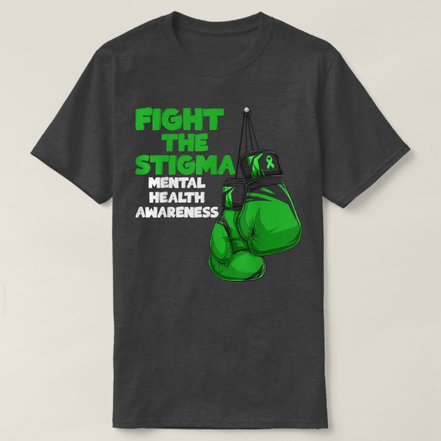 Camiseta Lucha contra el estigma de la cinta verde sobre la (Diseño del anverso)