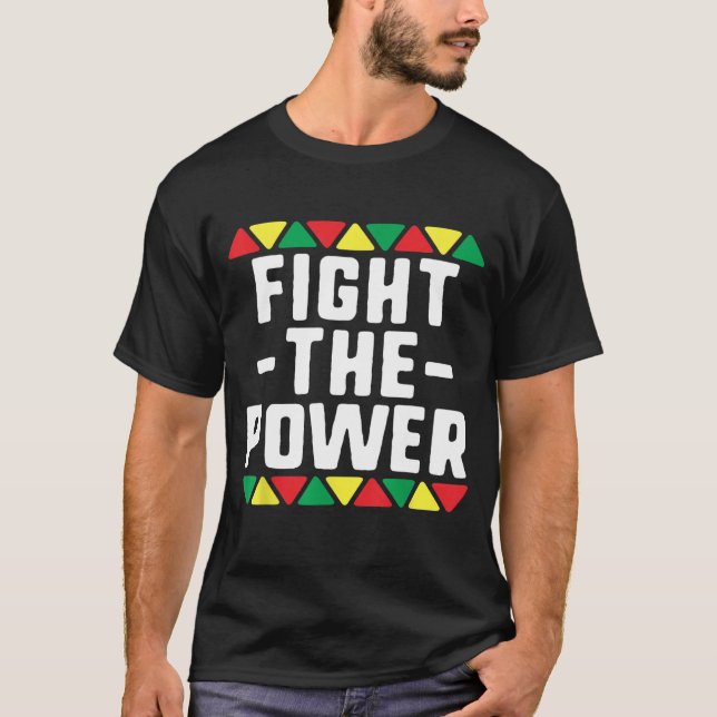 Camiseta Lucha contra el poder Mes de la Historia Negra (Anverso)