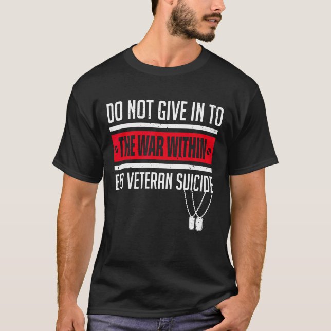 Camiseta Lucha contra el suicidio de veteranos Conciencia d (Anverso)