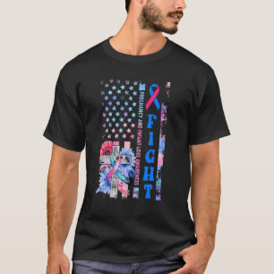 Camiseta Lucha contra el Sunflower Christian USA Bandera Em