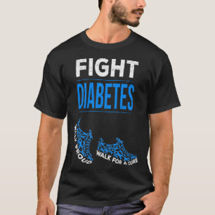 Camiseta Lucha contra la diabetes camina por una cinta de l