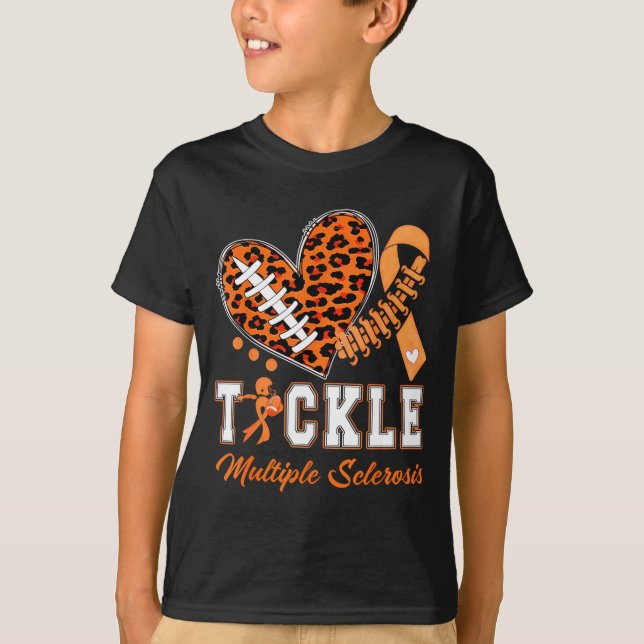 Camiseta Lucha contra la Esclerosis Múltiple Cinta Naranja  (Anverso)
