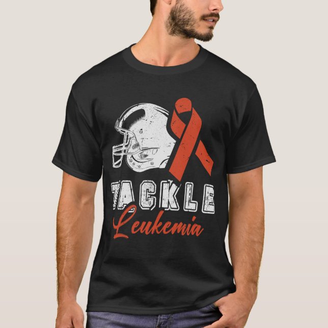Camiseta Lucha contra la leucemia contra el fútbol guerrero (Anverso)