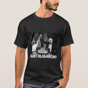 Camiseta Lucha contra la oligarquía Bernie Sanders y Aoc Li