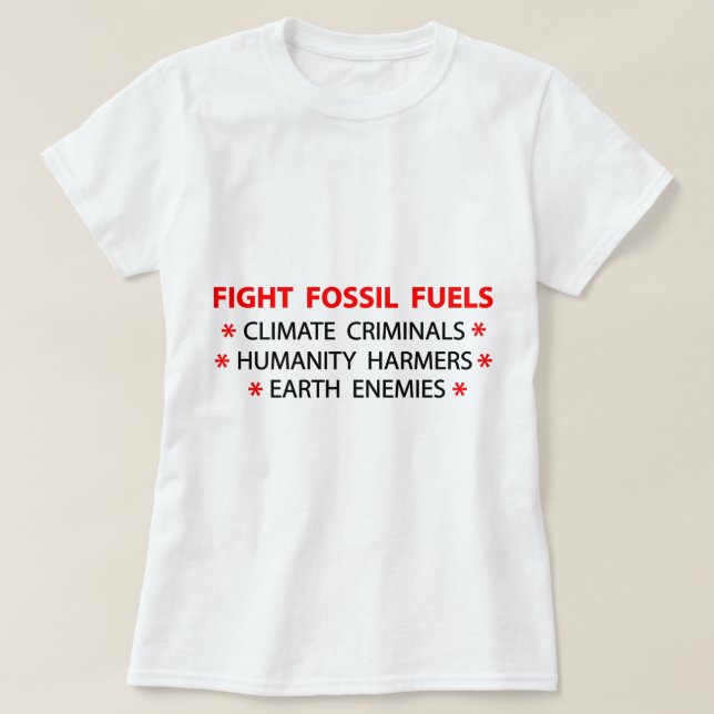 Camiseta Lucha contra los combustibles fósiles (Diseño del anverso)