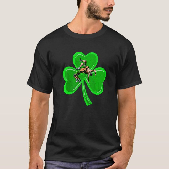 Camiseta Lucha contra Shamrock St Patricks Hombres Deportiv (Anverso)
