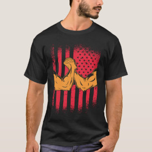 Camiseta Lucha de brazos Armwrestling Deporte Lucha de muñe