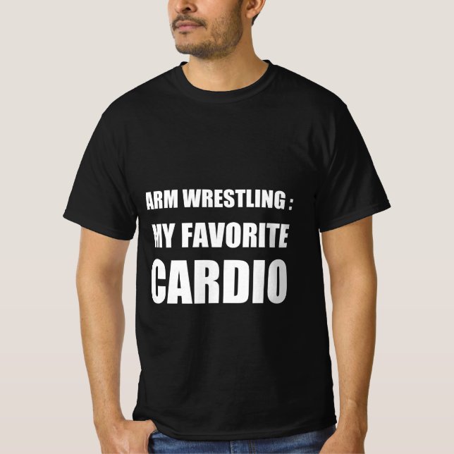 Camiseta Lucha de brazos: mi cardio favorito (Anverso)
