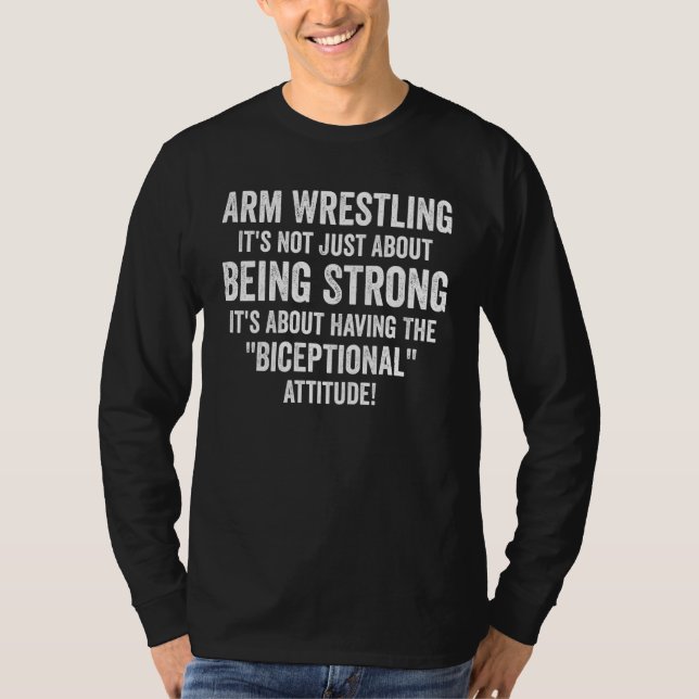 Camiseta Lucha de brazos sobre la actitud bicepcional  Luch (Anverso)