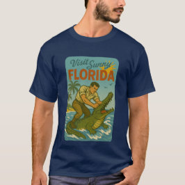 Camiseta Lucha de Cocodrilos en Florida | Divertido Retro C