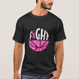 Camiseta Lucha de voleibol rosa contra el cáncer de seno de