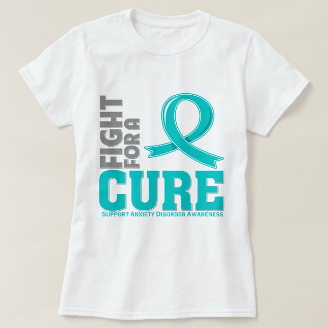 Camiseta Lucha del desorden de ansiedad para una curación (Diseño del anverso)