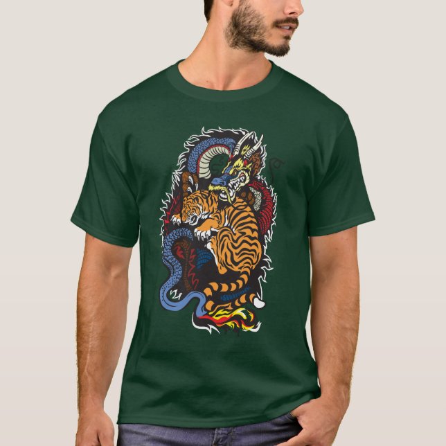 Camiseta lucha del dragón y del tigre (Anverso)