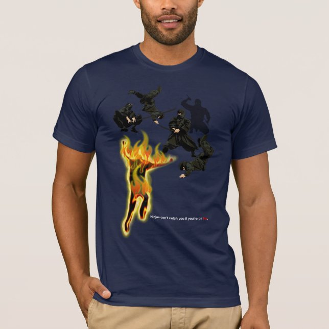 CAMISETA LUCHA DEL FUEGO DE NINJA (Anverso)