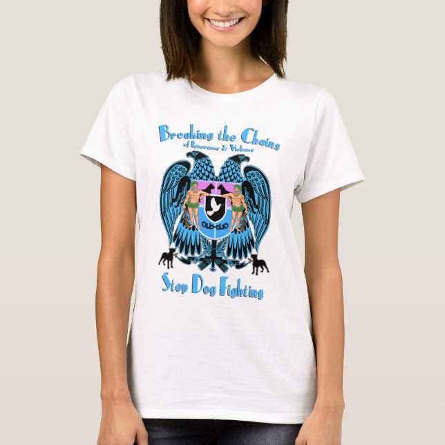 Camiseta Lucha del perro de parada, perro americano de (Anverso)