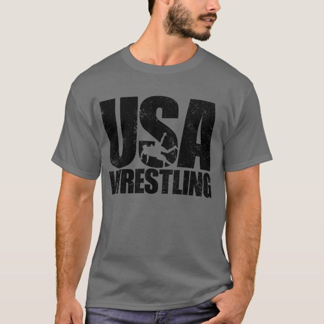 Camiseta Lucha en Estados Unidos contra luchador de equipo  (Anverso)