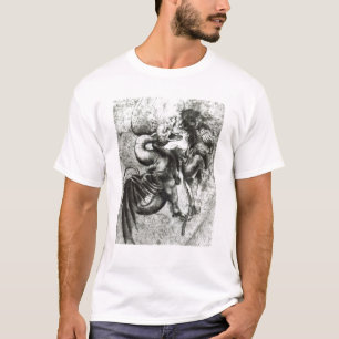 Camiseta Lucha entre un dragón y un león