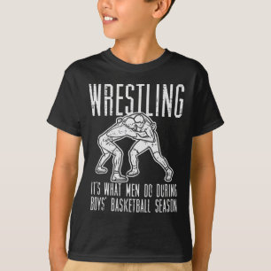Camiseta Lucha libre Lo que los hombres hacen durante los n