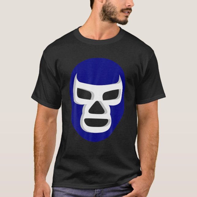 Camiseta Lucha Libre Mask Mexican Wrestler Blue Demon (Anverso)