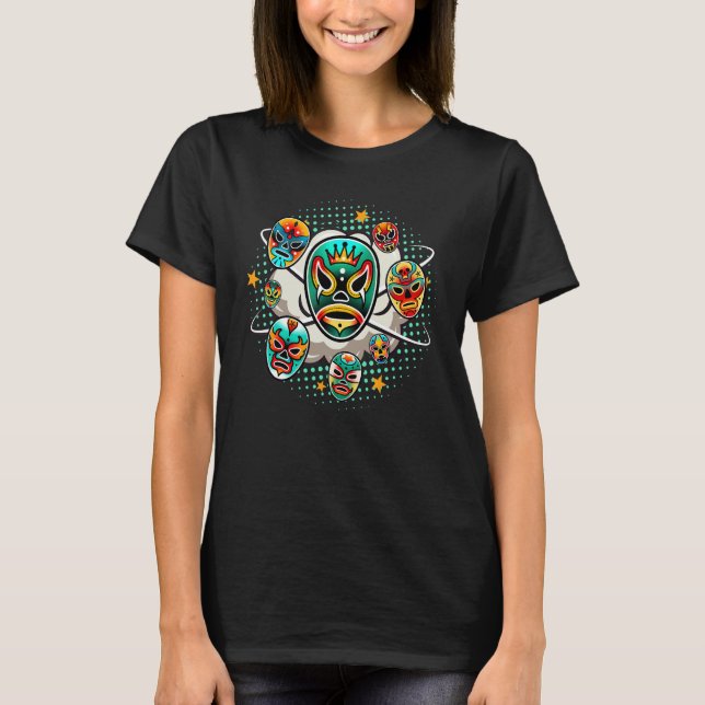 Camiseta Lucha libre mask Mexico Luchador Mexican Wrestler (Anverso)